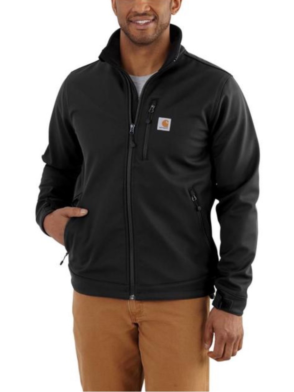 Carhartt Rain Defender Jacket Black XL Relaxed Fit Heavyweight Softshell Zip up